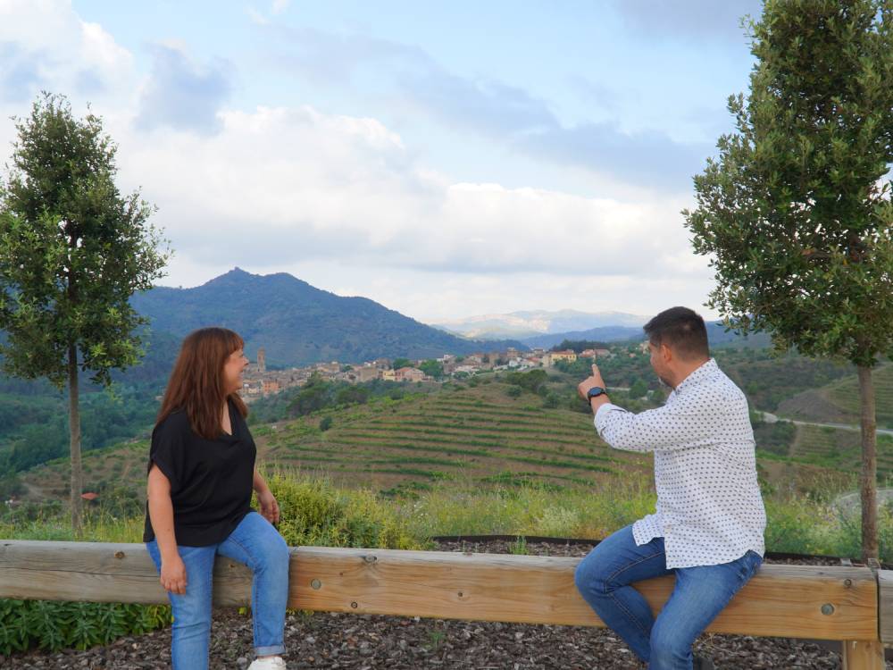Vistes a Poboleda des del celler Mas Doix al Priorat